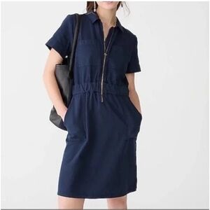 J. Crew Navy blue utility dress